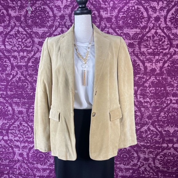 Bananna Republic Tan Suede Blazer - Picture 3 of 4